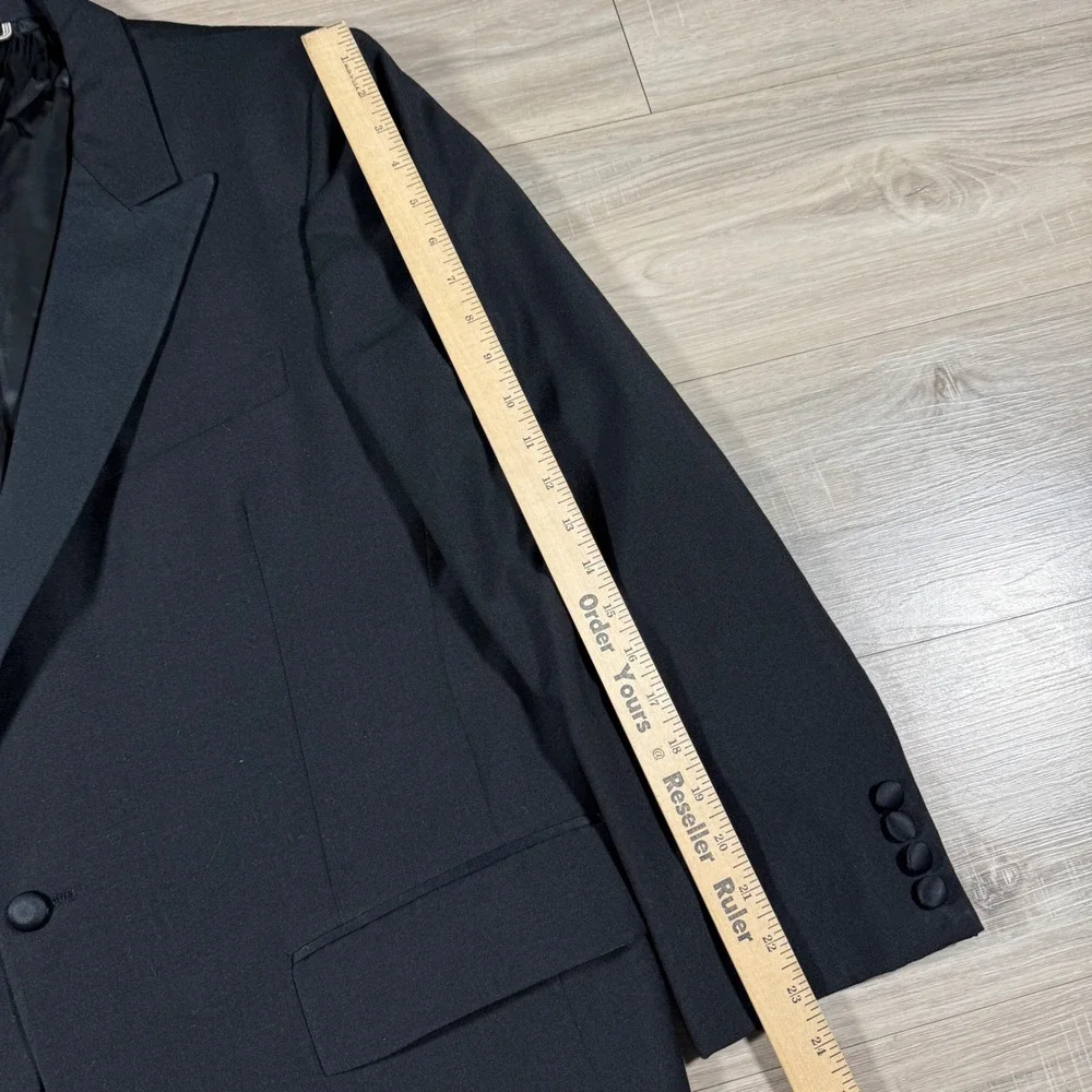 Vintage Christian Dior Monsieur Tuxedo Jacket Black‎ Peak Lapel Formal Dinner